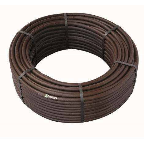 Ribimex – Tuyau arroseur 100m diamètre 13mm – Goutteurs intégrés tous les 33 cm – Débit 2 litres/heure à 1 bar – Pression d'utilisation 0,5-3 bars