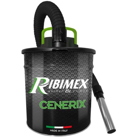 Ribitech – Aspirateur à cendres 800W – Dépression 17 kPa – Contenance 18 litres – Moteur léger et maniable pour espaces extérieurs