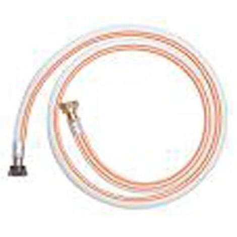 Ribitech Tubo Gas Butano/Propano 1,5 M - Diametro 6x12 Mm - TUY4007 - Con Fascette - Conforme Norma XP D 36-110 - Made In UE