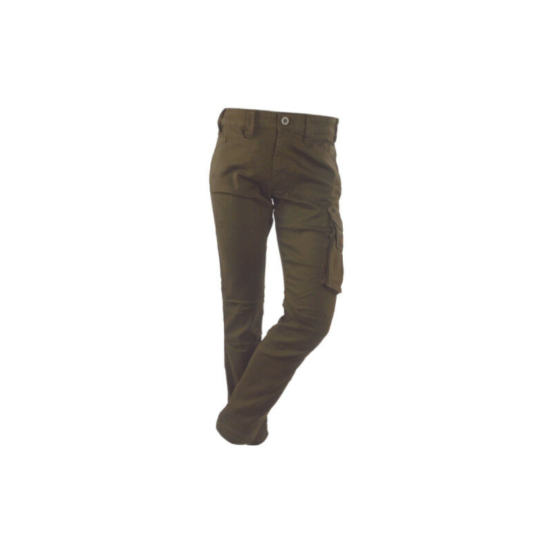 

Vaqueros de trabajo para hombre - Talla 42 - Multibolsillos - Corte recto cómodo - Fibreflex - Sarga elás - Kaki - Rica Lewis