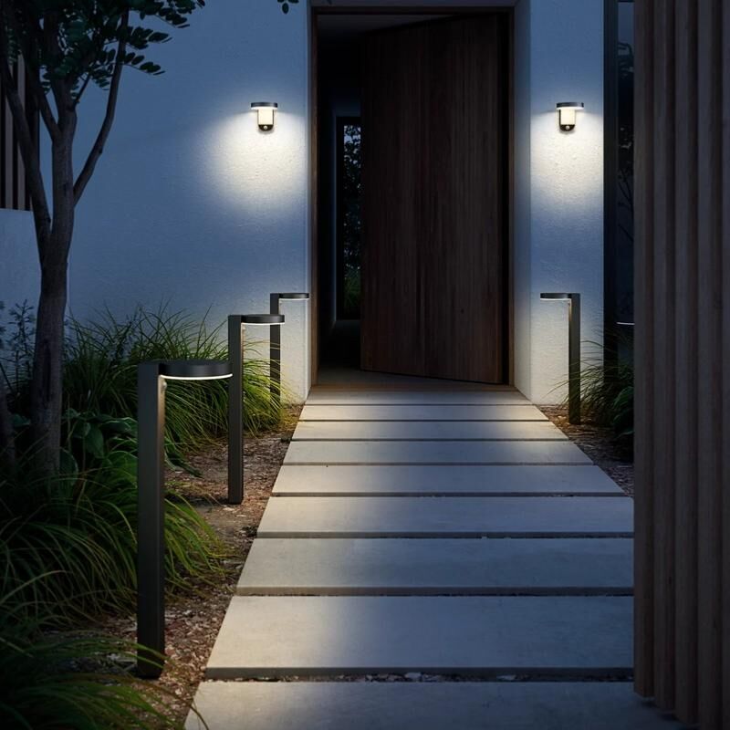 Borne solaire Potelet Posadas 380 lumens à détection de mouvement