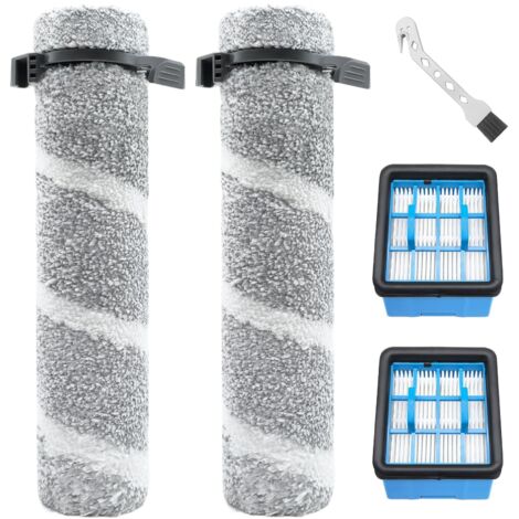 Ricambi per Bissell CrossWave OmniForce Edge 4076, 4087, 4000, 4006, 4007, 4008, 4017, 3912, 3999, kit accessori: 2 spazzole rotanti + 2 filtri
