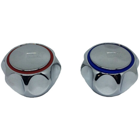 Ricambio coppia maniglie acqua calda fredda per rubinetto Alfa Mamoli V0200010A001