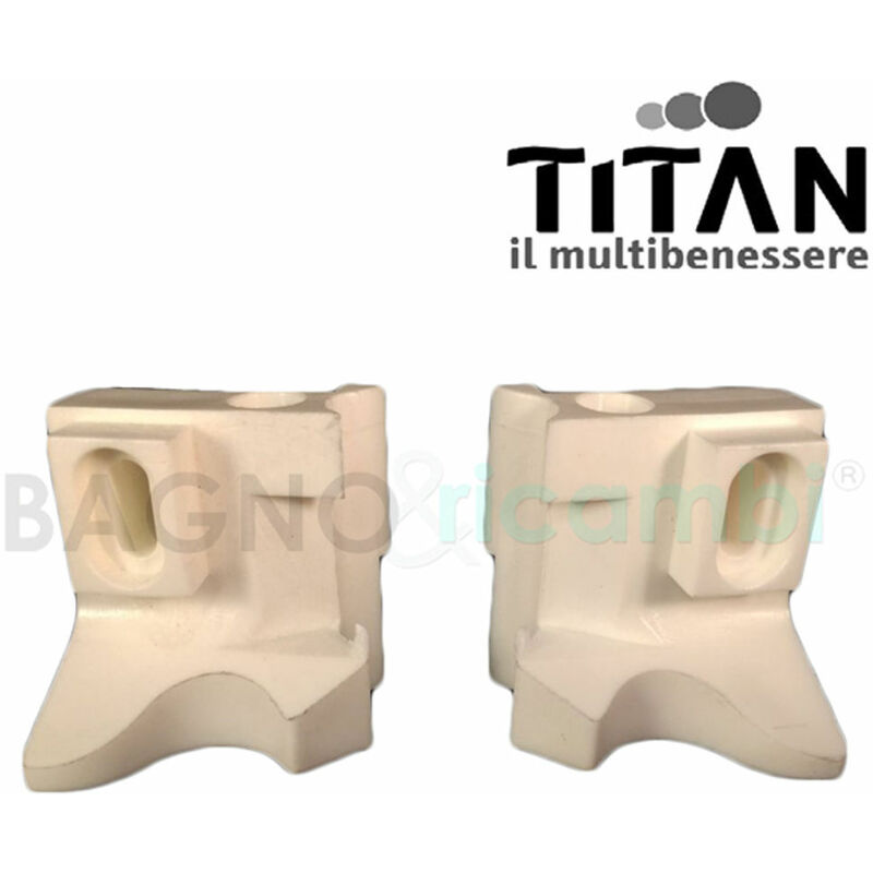 Image of Ricambio Coppia Supporti Cuscinetto Maniglia Sinistro/Destro Bianco Titan 30K28BT01