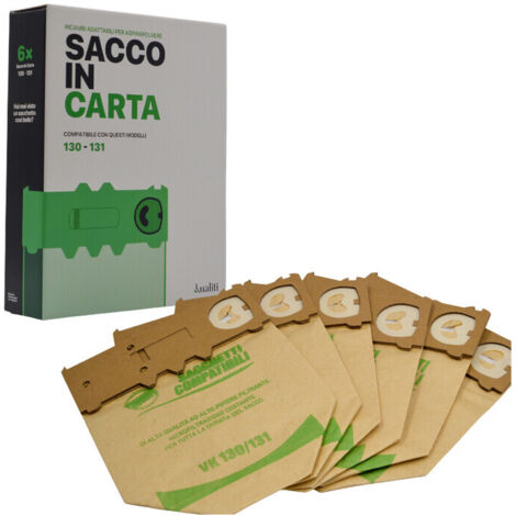 RICAMBIO FOLLETTO SACCO IN CARTA K130/1 PZ.6- 1,0 confezione