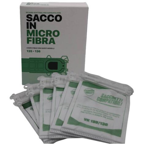 RICAMBIO FOLLETTO SACCO IN MICROFIBRA K135/6 PZ.6