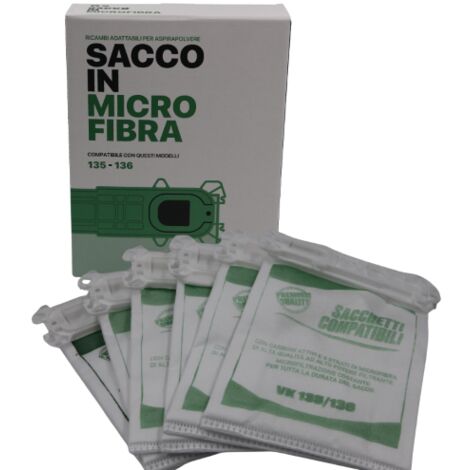 RICAMBIO FOLLETTO SACCO IN MICROFIBRA K135/6 PZ.6