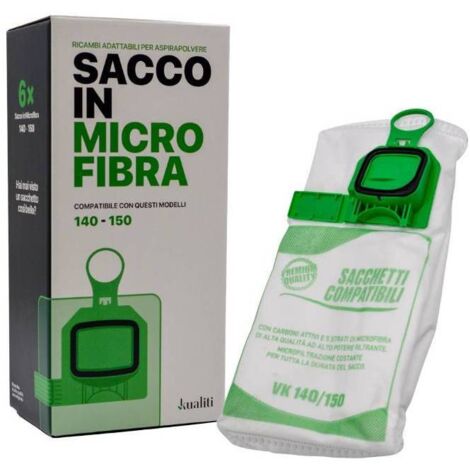 Ricambio Folletto Sacco In Microfibra K140/150 Pz.6
