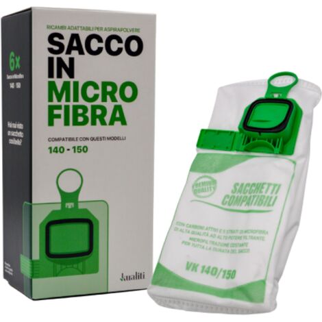 RICAMBIO FOLLETTO SACCO IN MICROFIBRA K140/150 PZ.6