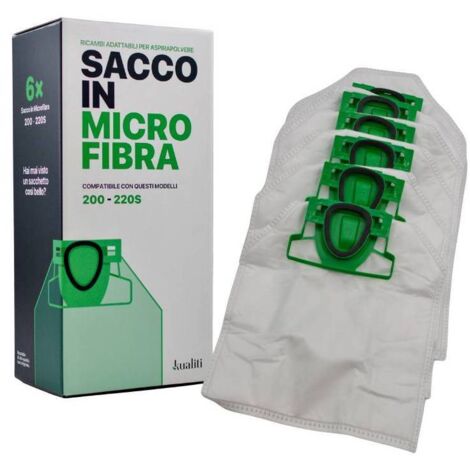 Ricambio Folletto Sacco In Microfibra K200/220S Pz.6