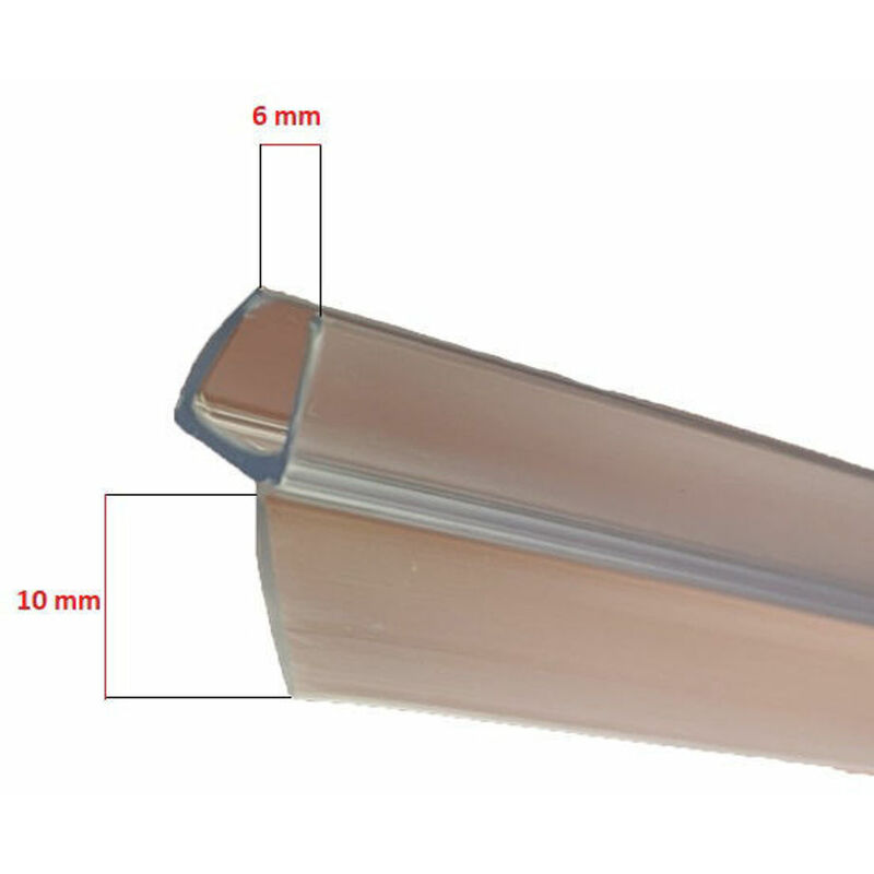 Image of Ricambio guarnizione verticale con aletta obliqua per cristallo 6 mm box doccia 2B MZT990/1