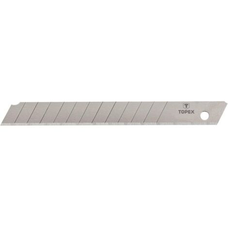 Ricambio lame scorrevoli per taglierino 9 mm 10 pezzi topex 17b349