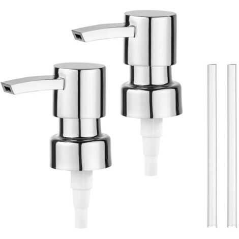 Ricambio pompa dispenser sapone cromo con design squadrato 2 pezzi
