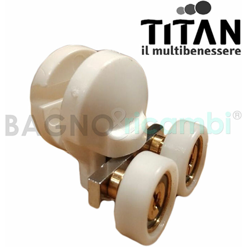 Image of Ricambio ruota cuscinetto rotella bianco Titan per cabina doccia curva CAFAS7BT03