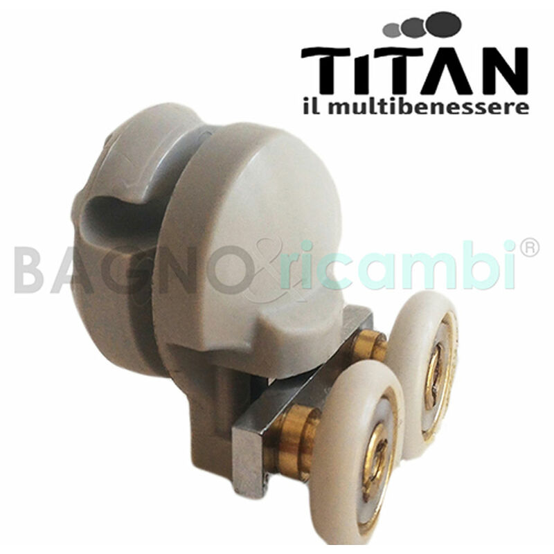 Image of Titan - Ricambio ruota cuscinetto rotella grigio cabina doccia curva CADAS7GR03