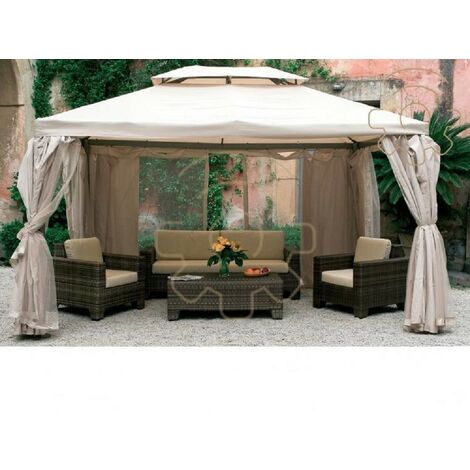 Gazebo pergola 3x4 mt da esterno giardino per copertura auto con strut