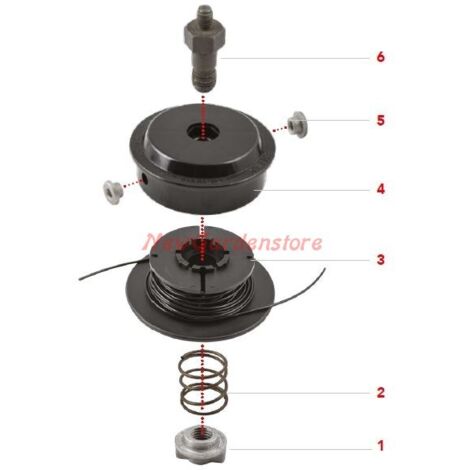 Ricambio testina numero 6 perno 12 x 1,25 sx M 270431
