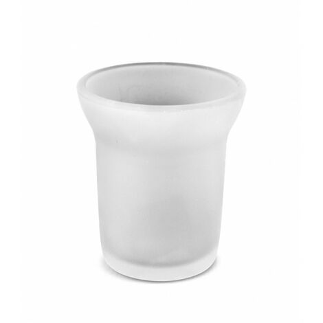 Bicchiere Ricambio Porta Spazzolino In Ceramica Bianca Bagno Accessori dfh 