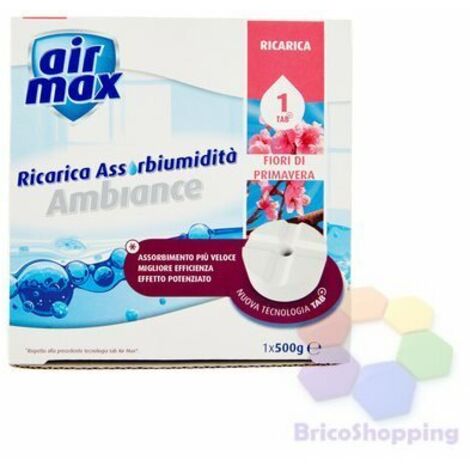RICARICA ASSORBI UMIDITA' TURBO TAB AIR MAX AIRMAX PASTICCHE SALI FIORI DI PRIMA