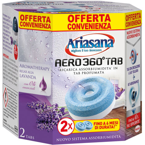 RICARICA ASSORBIUMIDITA' 'ARIASANA AERO 360° BIPAC bipack (2 x gr.450) lavanda ARIASANA 12 CF