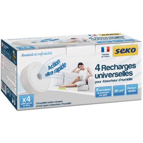 Ricariche Galet per Assorbitori di Umidità 4x500g Neutro - Seko