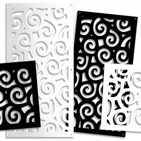 RICCI - Pannello Quadro arredo PVC traforato - PARASOLE - Misura: 50x150 cm - Colore: bianco