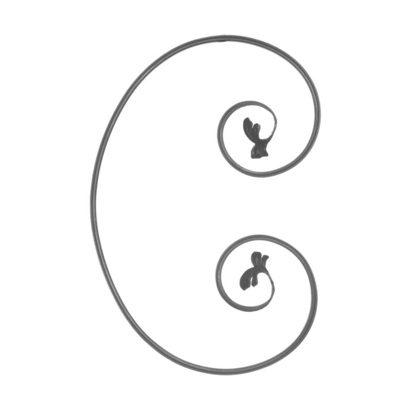 Deco Fer Forge - Ricci rigati 16x8 H.480xL.340 mm