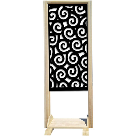 RICCI - Separè - Paravento modulabile - 70x190cm - in Legno e PVC  Nero