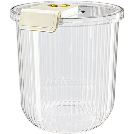 Rice Container Clear Rice Storage Bin Airtight Rice Bucket for Dry Food Grain Flour Soybean Kitchen Pantry Countertop 11kg 27.5x31x20cm / 10.8x12.2x7.9in