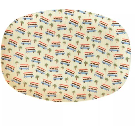 RICE Teller - Cars Print, Melamin, Größe: Rechteckig