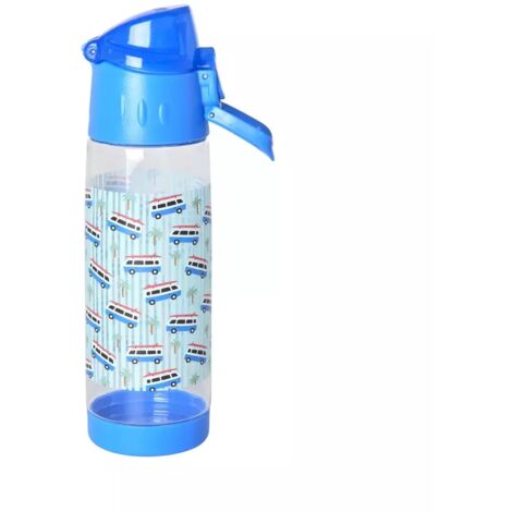 RICE Trinkflasche Kinder - Car Print - Blue, 500 ml, kunststoff