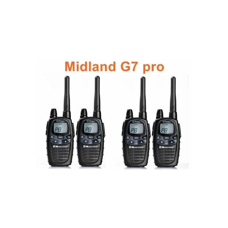 Image of G7 Pro ricetrasmittente nero Walkie Talkie C1090 radio 2 coppia - Midland