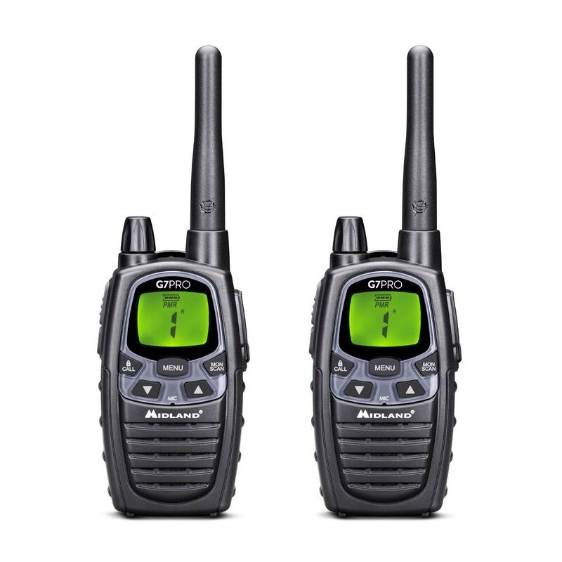 Image of G7 Pro Walkie Talkie ricetrasmittente 69 canali 446.00625 - 446.09375 MHz Nero - Midland