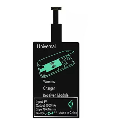 Ricevitore di Ricarica Wireless Leggero Adattatore per Caricabatterie Veloce Universale (Per Micro-USB A)