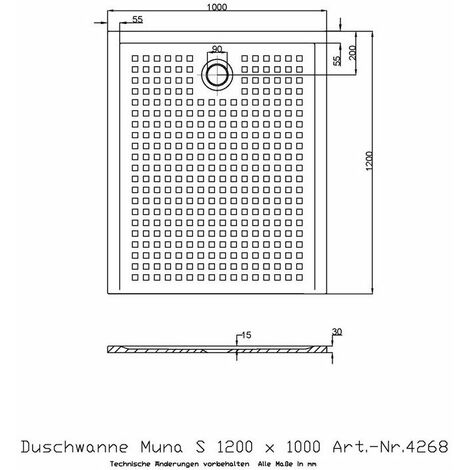 Ricevitore Doccia Hoesch Muna S Con Antiscivolo 1200X1000X30Mm Bianco