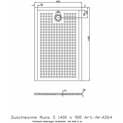 Ricevitore Doccia Hoesch Muna S Con Antiscivolo 1400X900X30Mm Bianco