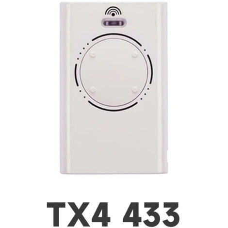 Ricevitore ed emittente con codice rotante 433 MHz per porte di garage – Compatibile con la maggior parte dei sistemi, design bianco elegante (XT4)-lsw