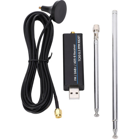 Ricevitore SDR USB RTL2832U R820T2 - 100 KHz-1766 MHz, TCXO 0,5 PPM per radio definita dal software