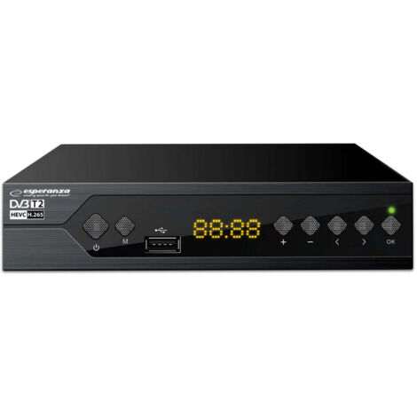 Ricevitore tv digitale terrestre esperanza dvb t2 h265hevc ev107p