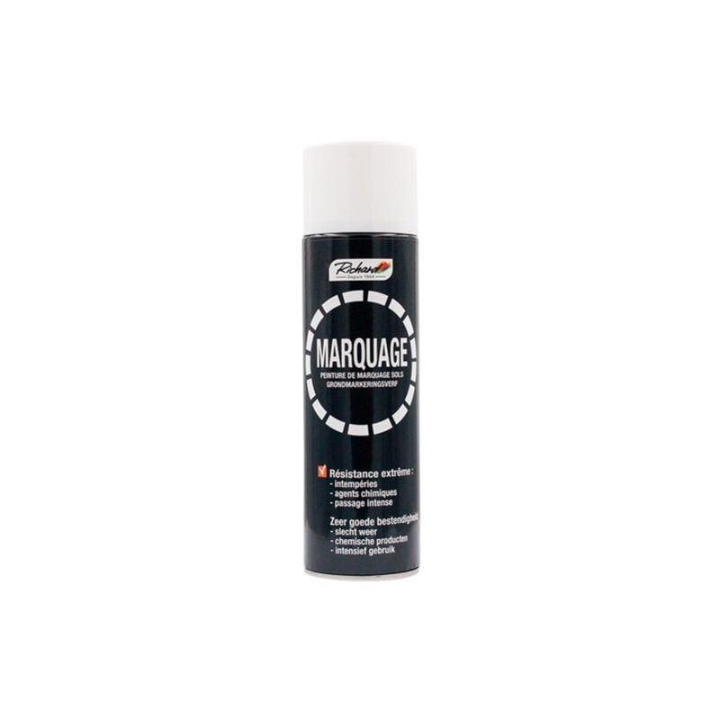 Richard Colorants - Aérosol 500ml marquage sols blanc
