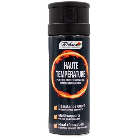 RICHARD COLORANTS - Aérosol 400ml resistante haute température 600°c noir