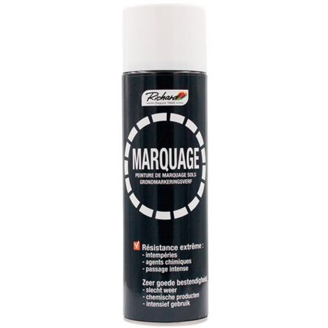 RICHARD COLORANTS - Aérosol 500ml marquage sols blanc
