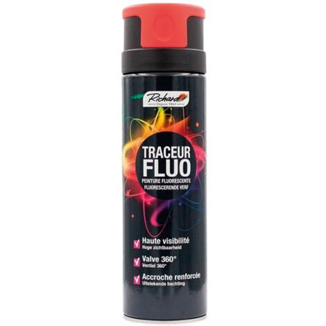 RICHARD COLORANTS - Aérosol 500ml traceur acrylique fluo orange multi-supports