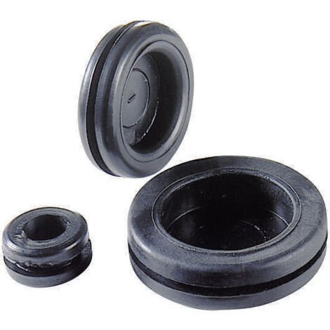 Richco DGB-4 Verschlussstopfen   Klemm-Ø (max.) 6.4 mm Plattenstärke (max.) 1.5 mm Vinyl Schwarz 1 S