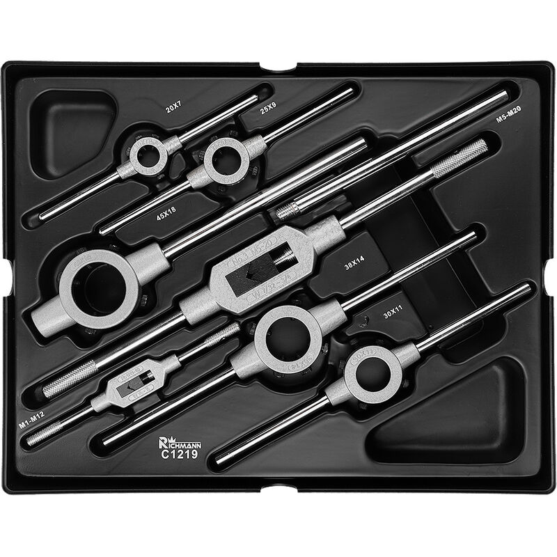 tap and dies holders wrenches set 7 pcs, M1-M20 ( C1219) - Richmann