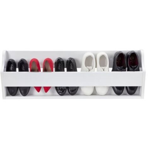 Richmond Shoe Rack + Storage Organiser // Wall-Mounted // White Wood