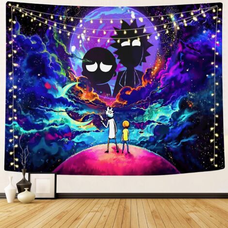 Rick Morty Tapisserie murale pour salon, chambre à coucher, dortoir, décoration d'intérieur (73X95CM)