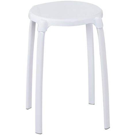 Ridder A1050101 - Sgabello da bagno, rotondo, Promo, bianco