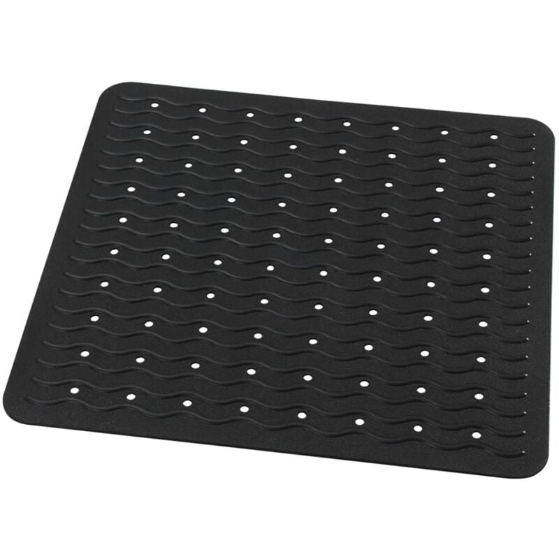 

Alfombrilla de baño antideslizante Playa 54x54 cm negra 68410 - Negro - Ridder