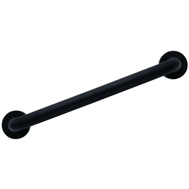 

B arra de agarrede baño aluminio negro 60 cm - Negro - Ridder